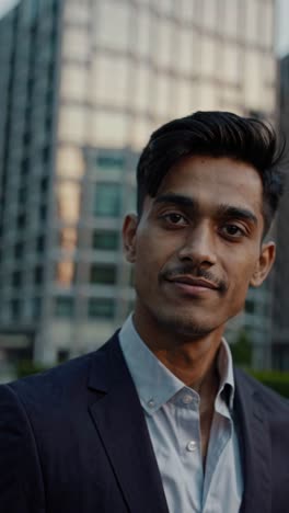 businessman portrait in city