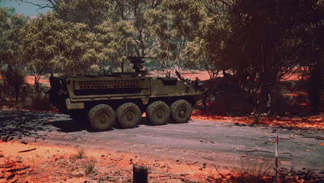 armored battle army tank on the road