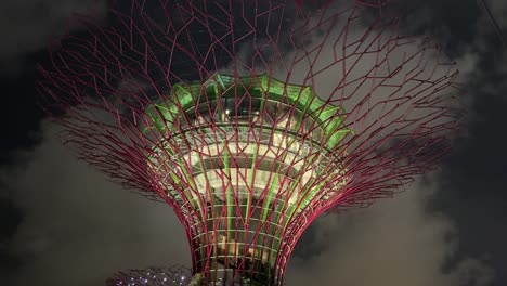 gardens by the bay singapore flower dome light music show at night