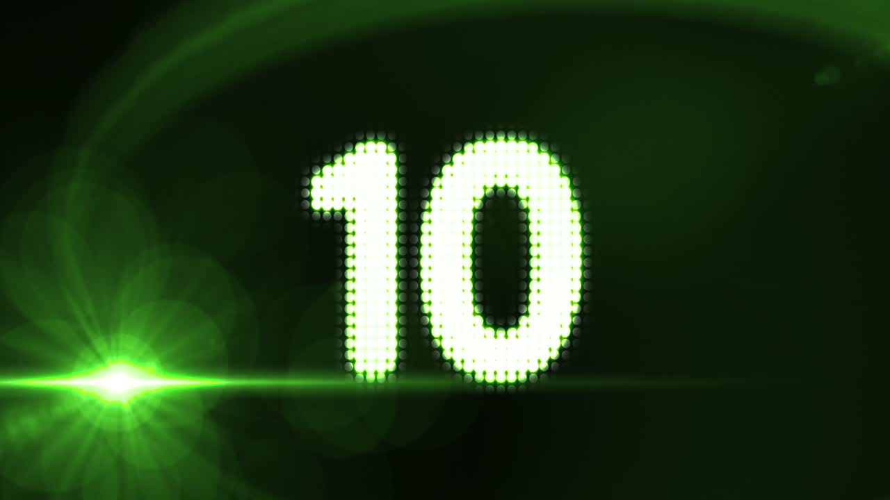 Digital generated video of countdown timer