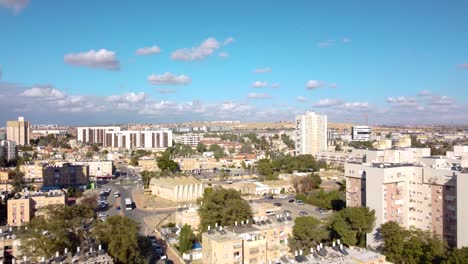 flight forward over the old residential district in beer sheva city