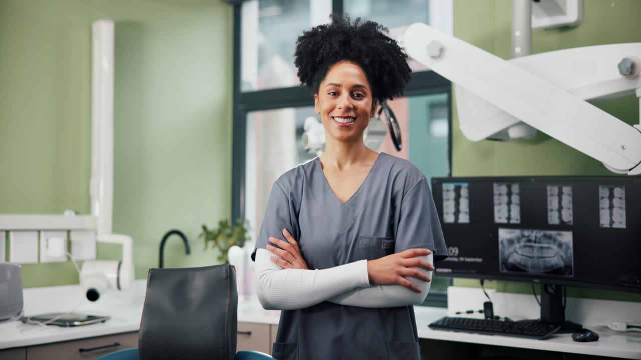 dentista mujer confiada