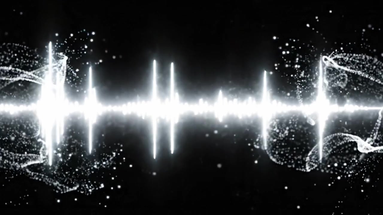 Un affascinante viaggio visivo attraverso le onde sonore: esplorando la trasformazione dal silenzio a vibranti schemi audio in due fotogrammi distinti.