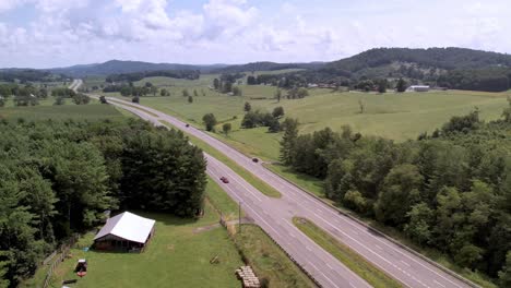 Aerial-pullout-roadway-near-galax-virginia