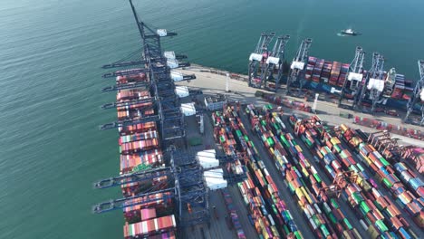 imágenes aéreas de la terminal internacional de contenedores de yantian en la ciudad de shenzhen, china