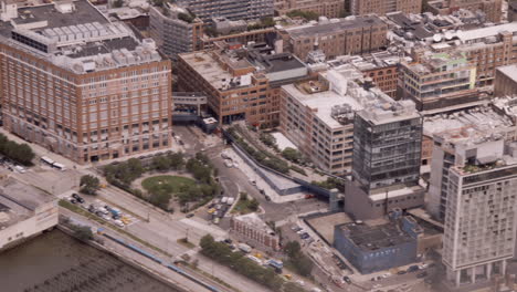 aerial view of urban cityscape