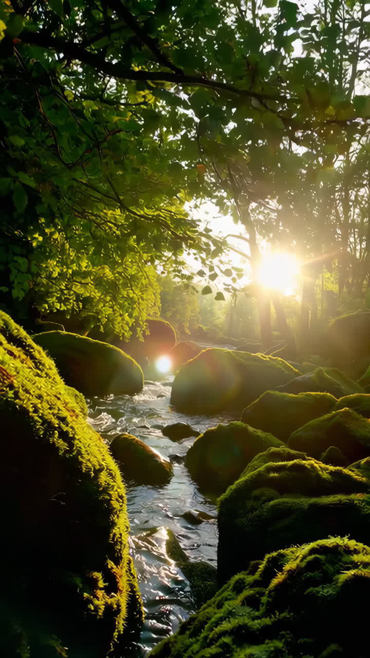 Forest Stream at Sunrise/Sunset