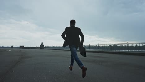 businessman running late