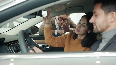 car showroom - customer test drive