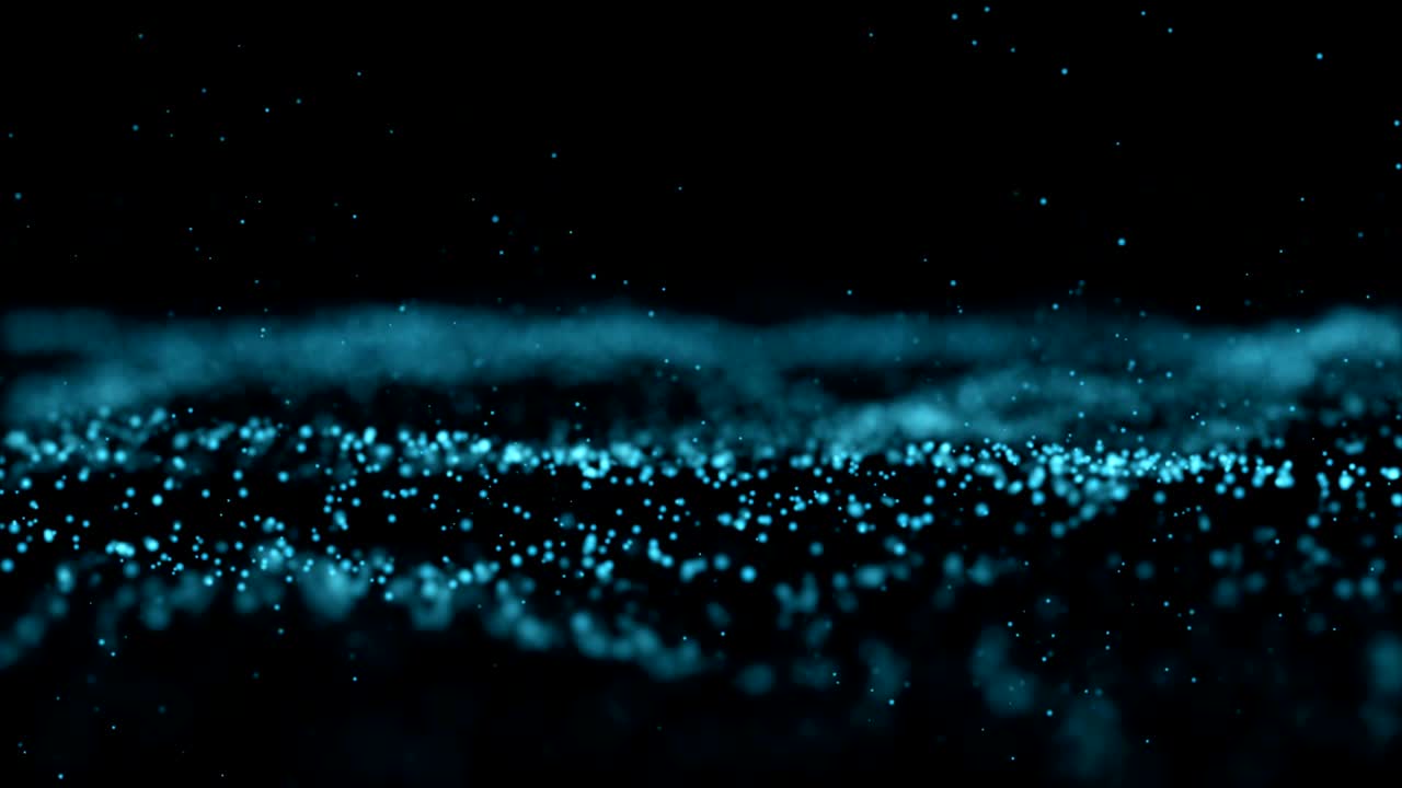 Digital blue wave and raining particle background. Abstract background.