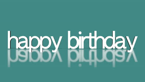 happy birthday message black text on green background