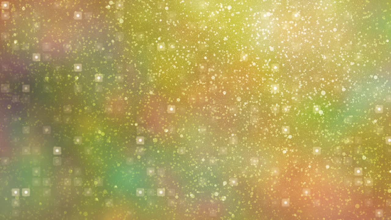 "골든 글리터 그리드: 유동적인 움직임, 에테리얼 꿈꾸는, 그리고 하이테크 진동과 함께 박이는 추상적인 빛의 배경 - 빛나는 입자와 네온 반이는 레트로 미래의 디자인을 특징으로합니다.