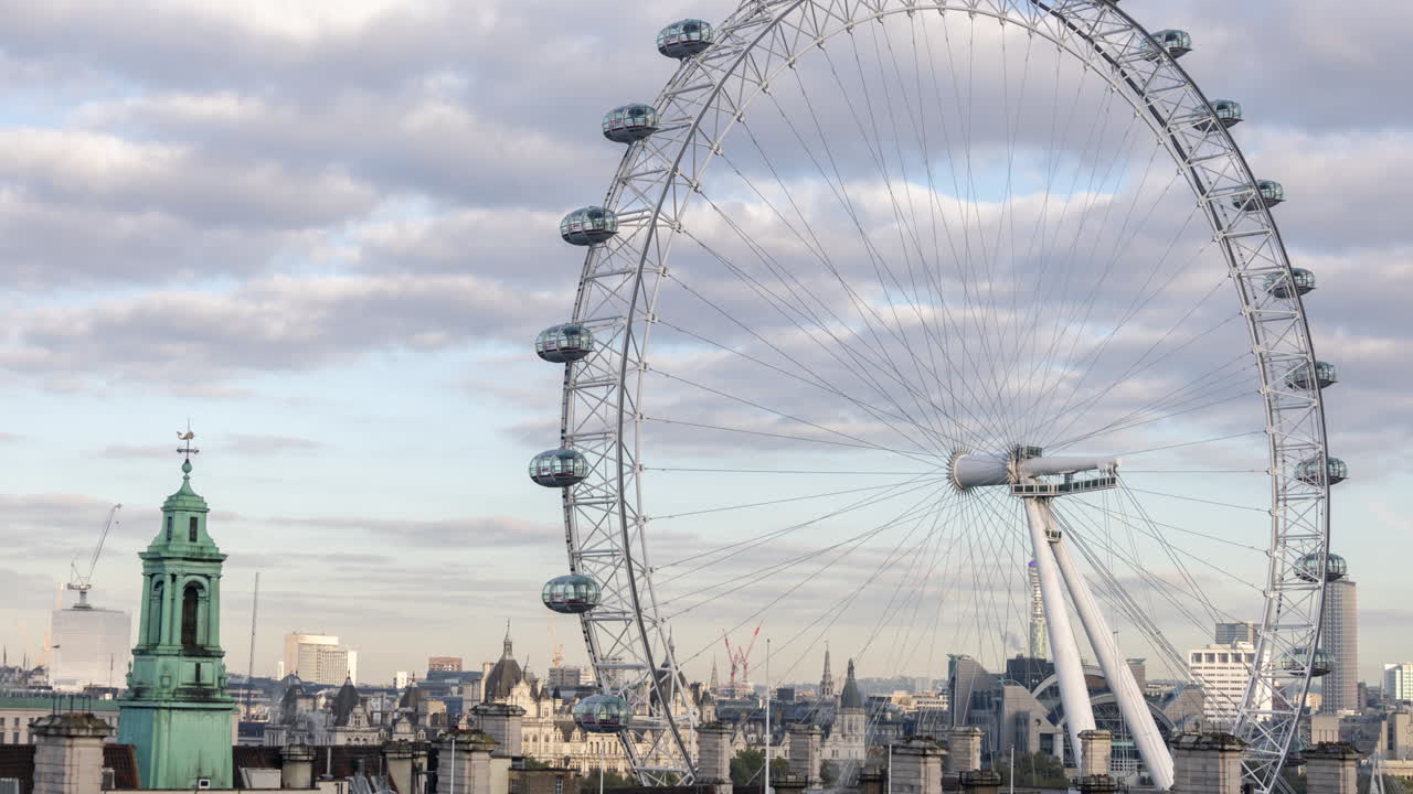 런던 아이와 스카이라인, 런던, 영국
