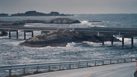 famous atlantic ocean road winding through the rocky archipelago