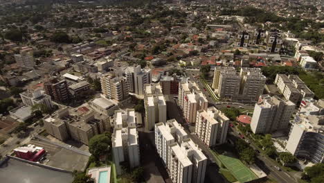 aerial view of a city residential area