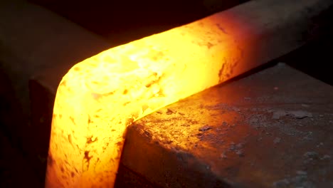 blacksmith metal forging in 120fps slow motion