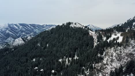 stunning aerial drone landscape view of sundance ski resort from the stewart falls hike