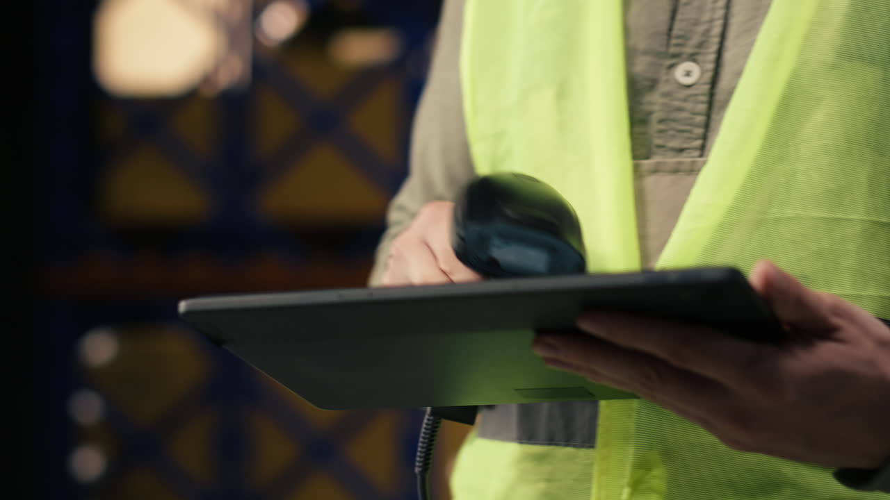 Professional staff scanning barcodes during order fulfillment process