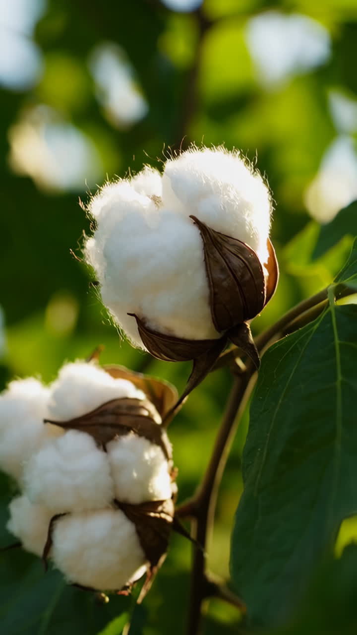 Cotton Bolls on Plant