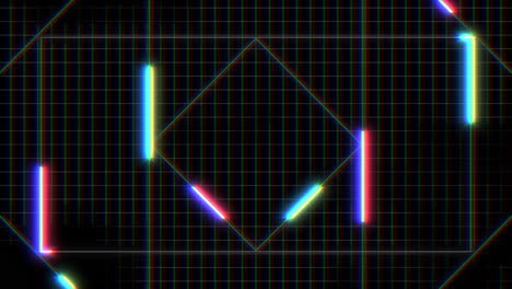 vibrant hexagonal grid with intersecting lines an intriguing display of colors and patterns