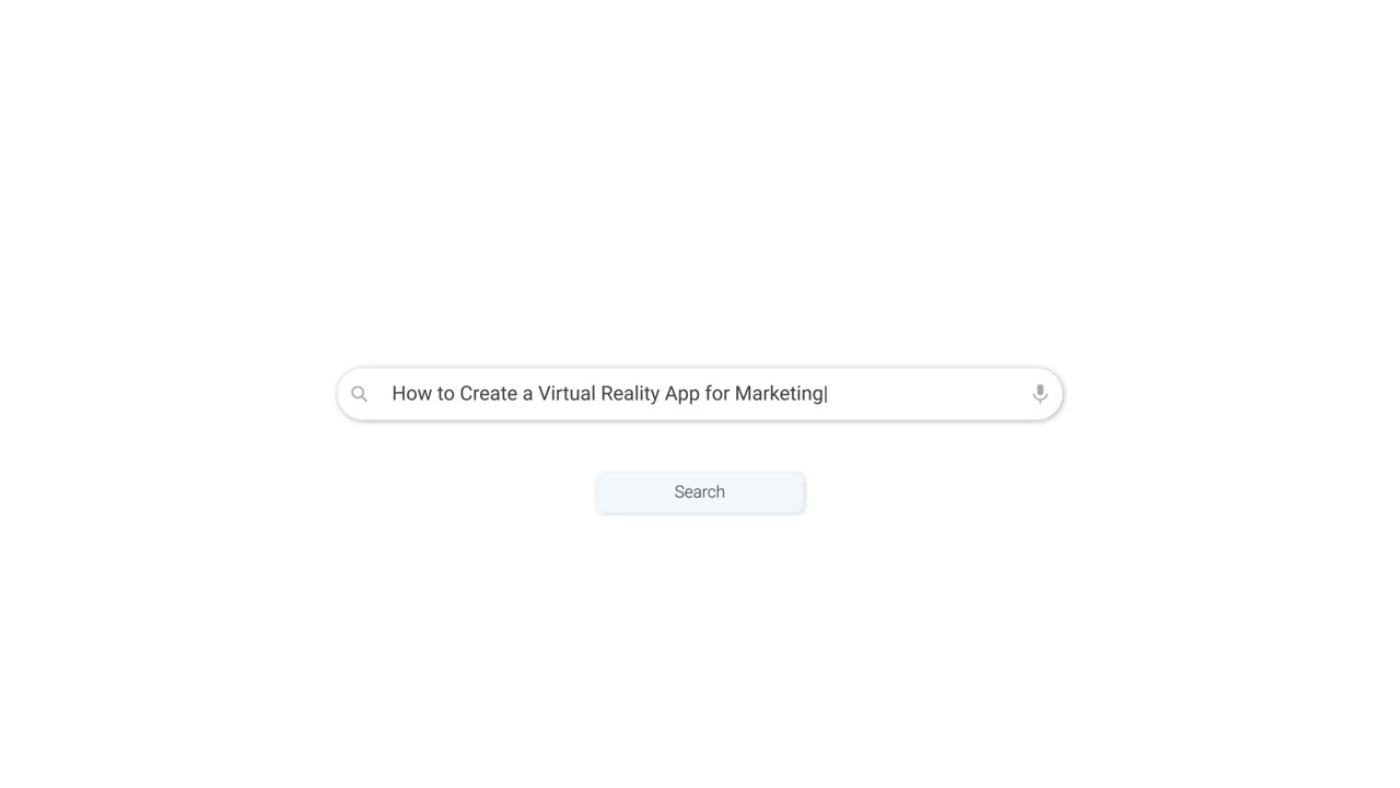 Musemarkør indtaster søgeforespørgsel om markedsføring af Virtual Reality-apps