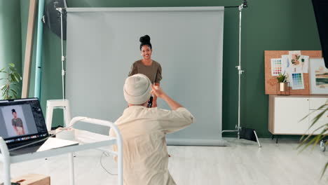 fashion photoshoot in a studio