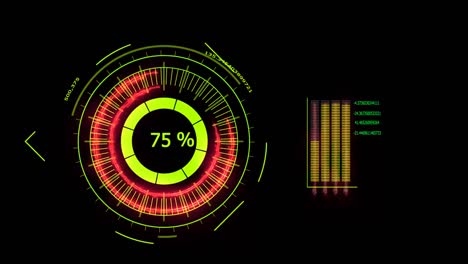 efecto de la tecnología de carga de energía roja del medidor de potencia digital