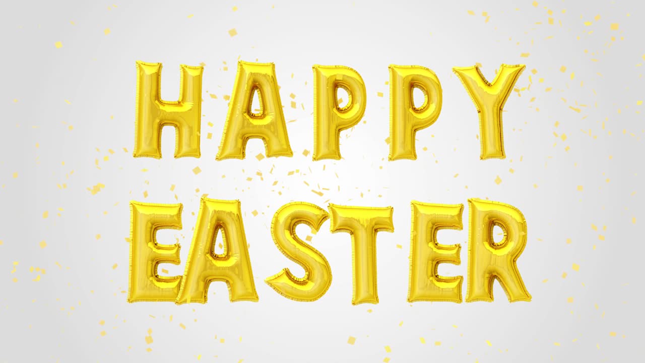 Buona Pasqua Palloncini Dorati