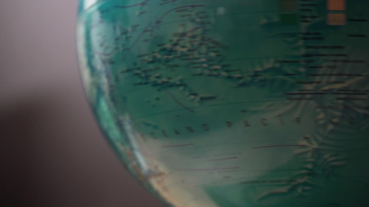 Globe Spinning And Reaching Australia