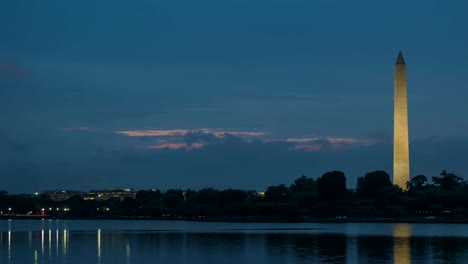 washington monument day to night time lapse dc