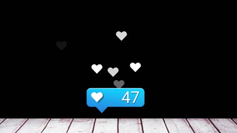 animación de iconos de medios en fondo negro