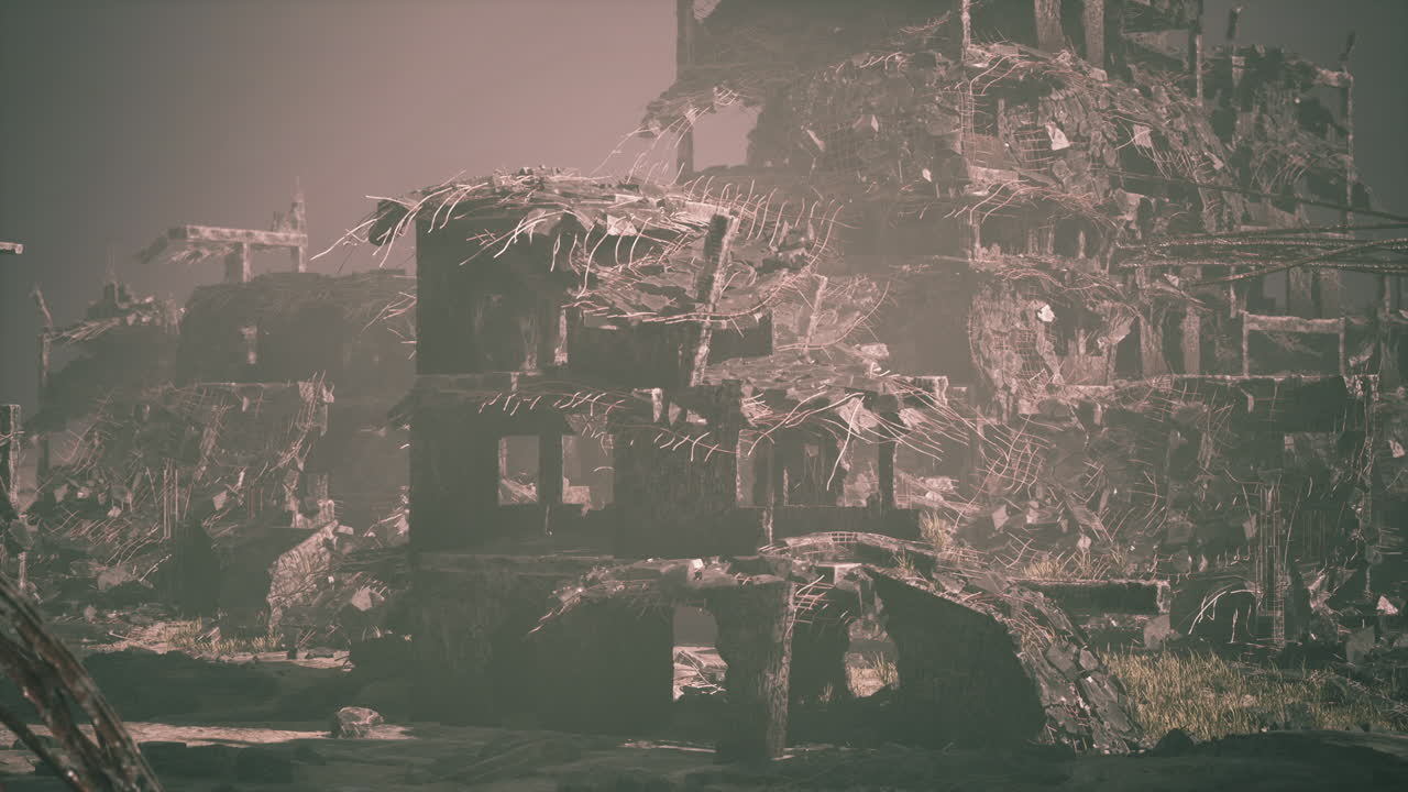 ciudad en ruinas: un paisaje post-apocalíptico