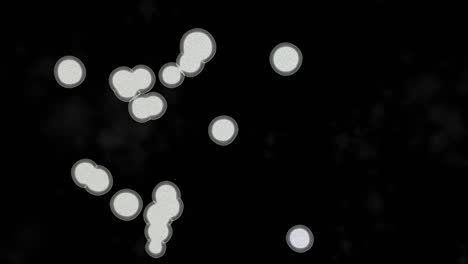 ciencia abstracta molécula en forma de burbuja esferas de adn en movimiento