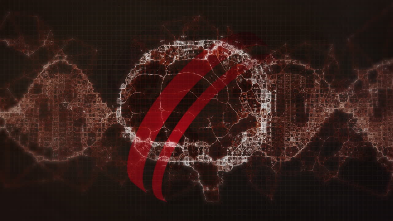 animación del cerebro y las ondas en fondo negro