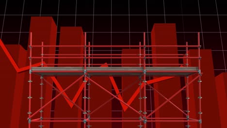 Animación-De-Andamios,-Procesamiento-De-Datos-Financieros-Y-Estadísticas.