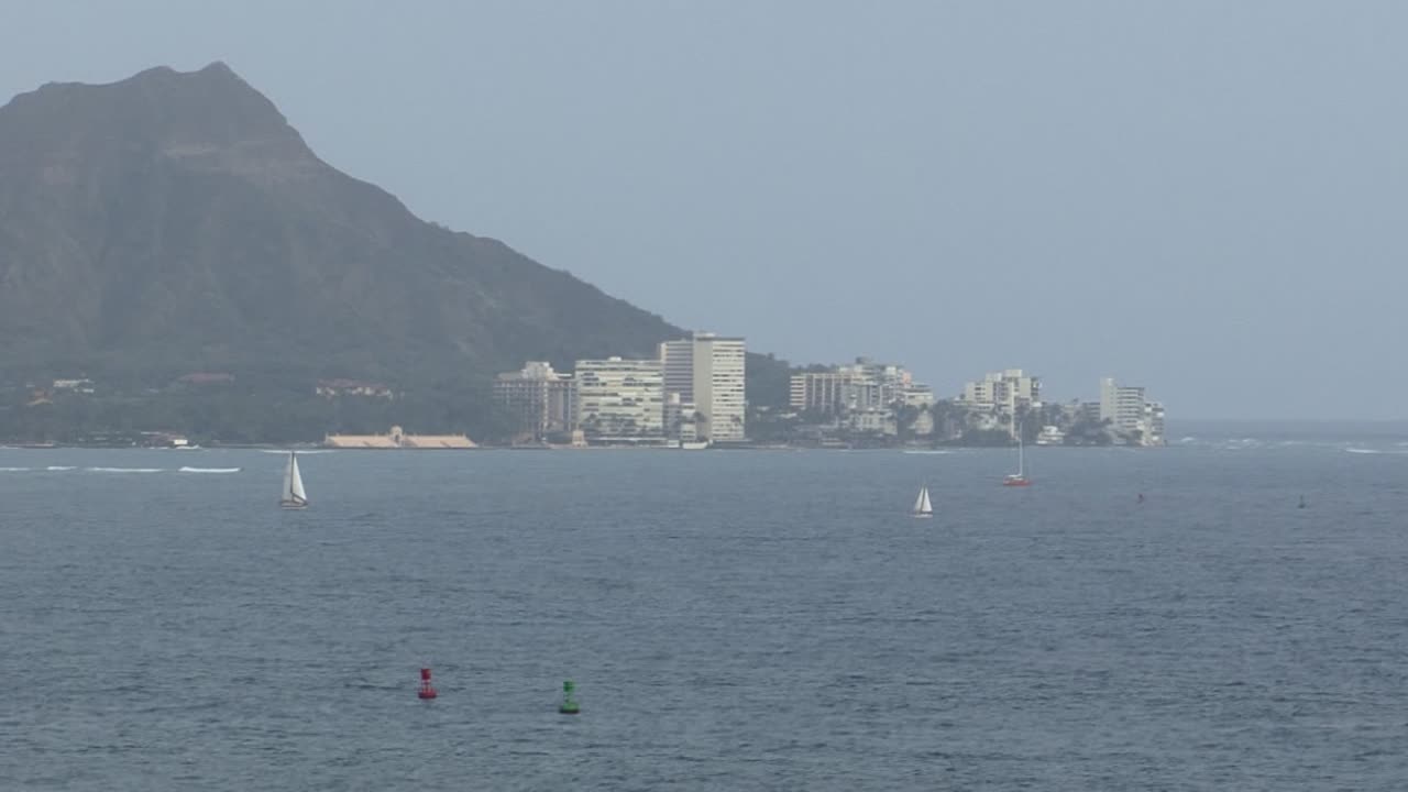 honolulu,oahu hawaii, vista desde el lado del océano