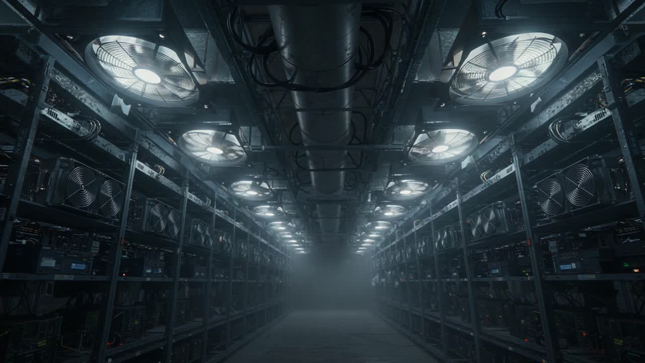 A Sophisticated Data Center with High-Tech Cooling Systems and Advanced Equipment Captured in Two Distinct Frames, Showcasing a Modern Digital Infrastructure