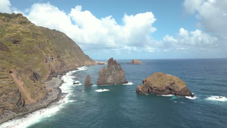 ribeira da janela 4k drone shot - ilha da madeira - portugal