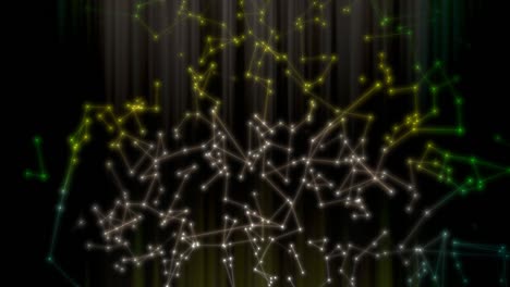 abstract digital background with connected polygons loop