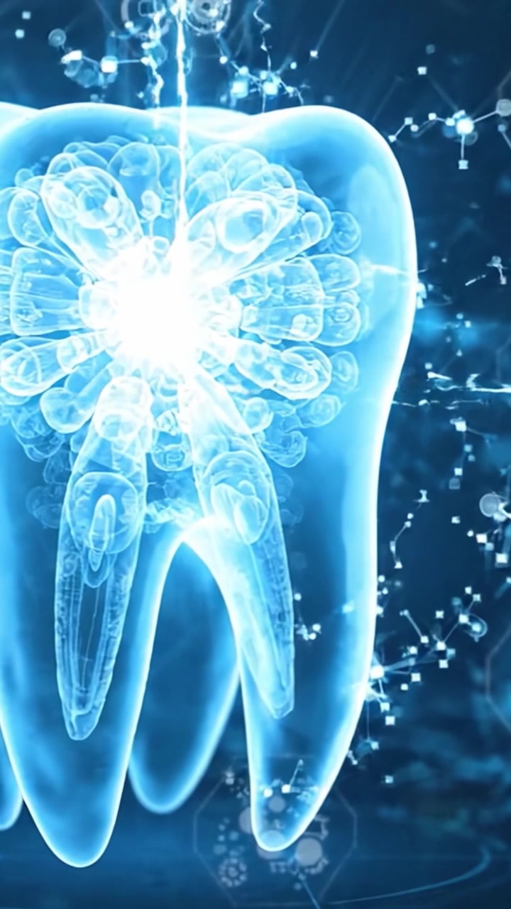 A Stunning High-Tech Visualization of a Tooth: Exploring the Intricacies of Dental Health and Advanced Medical Imaging Techniques