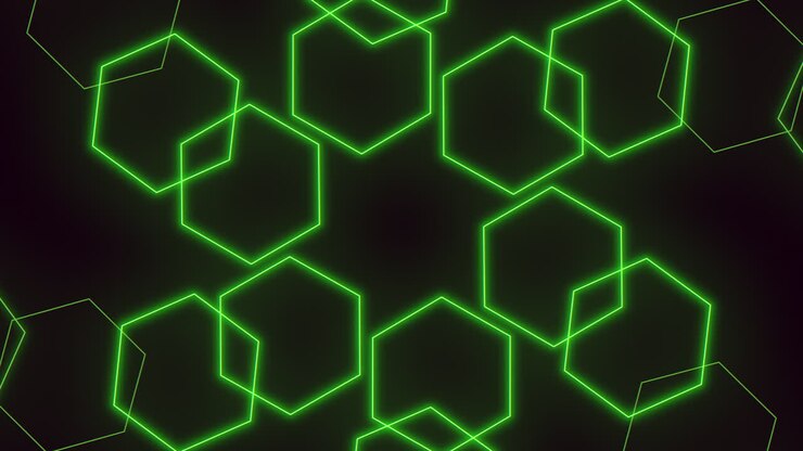 Grünes Hexagon-Gitter, vielseitiger Hintergrund für Websites oder Produktdesigns