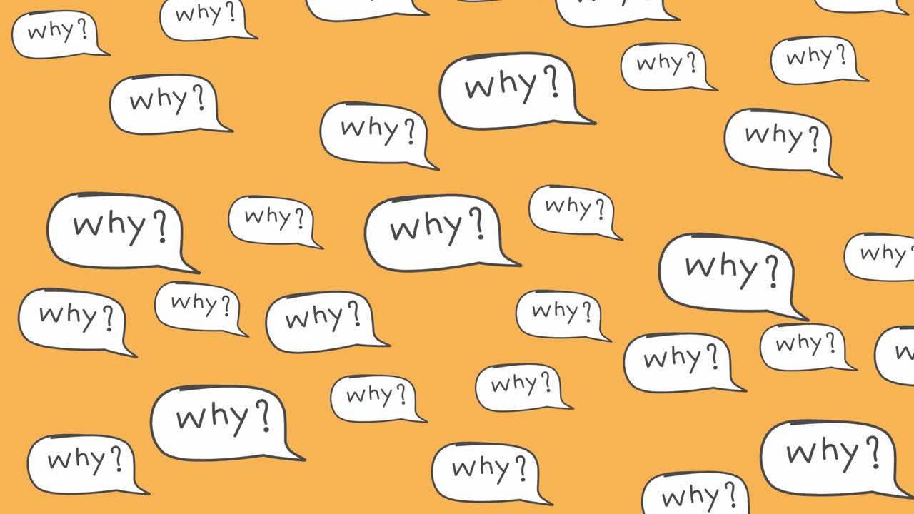 Animated “Why?” Question Mark Pop Up Concept Illustration — Confusion, Curiosity, Uncertainty, Doubt Symbol animation