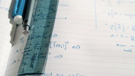 b-roll shots of math-calculus notes. meant for atmosphere and extra scenery.