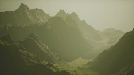 fog in the mountains of norway