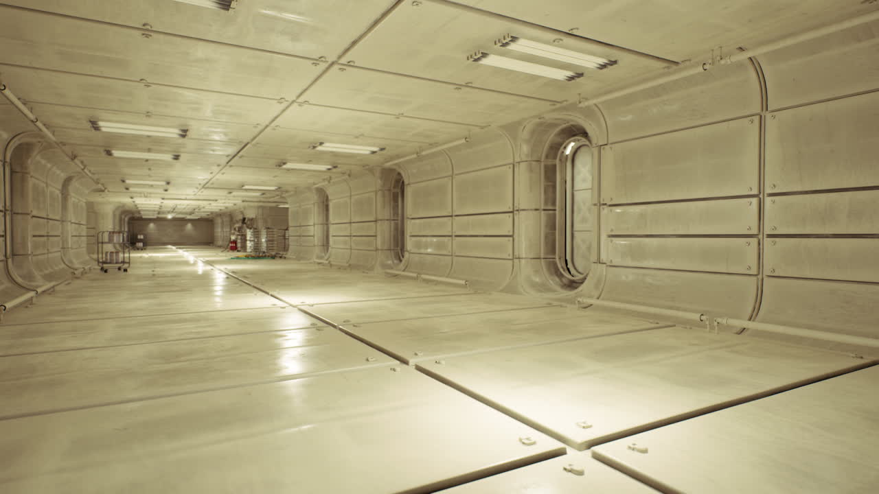 Corridoio immacolato in ambiente clinico con pavimenti e illuminazione ordinati