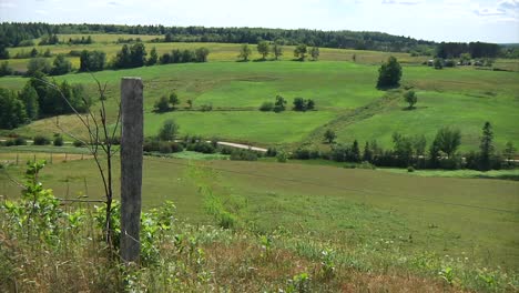 a quiet country road in a rural community in new brunswick, canada