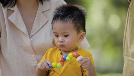 woman and little child on a picnic