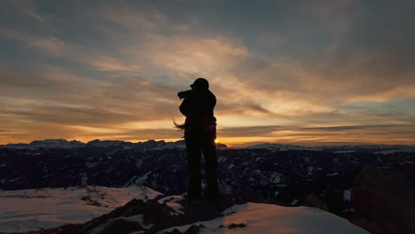 sunset view from mountain peak