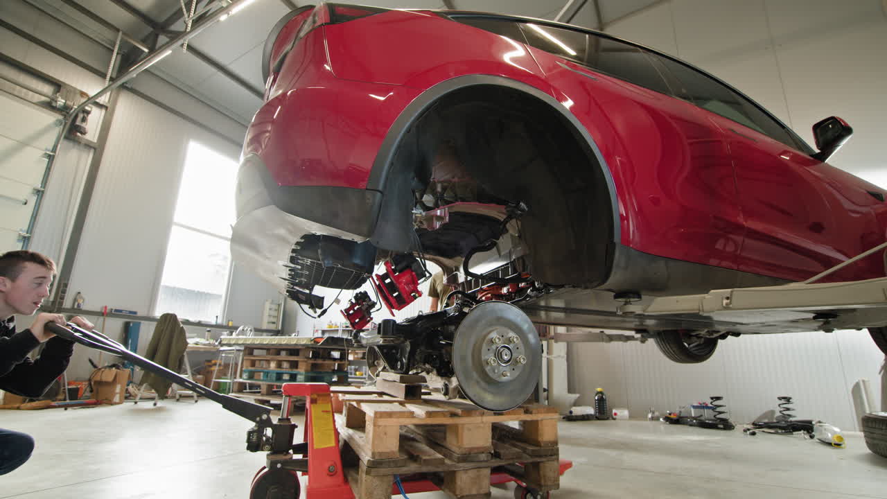 mantenimiento del tren de aterrizaje de los vehículos eléctricos