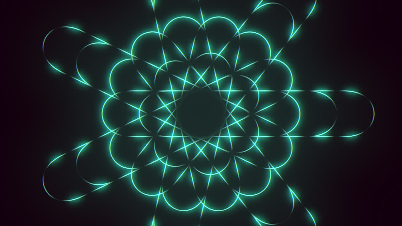 círculo azul brillante con patrón en espiral en el fondo del espacio oscuro.